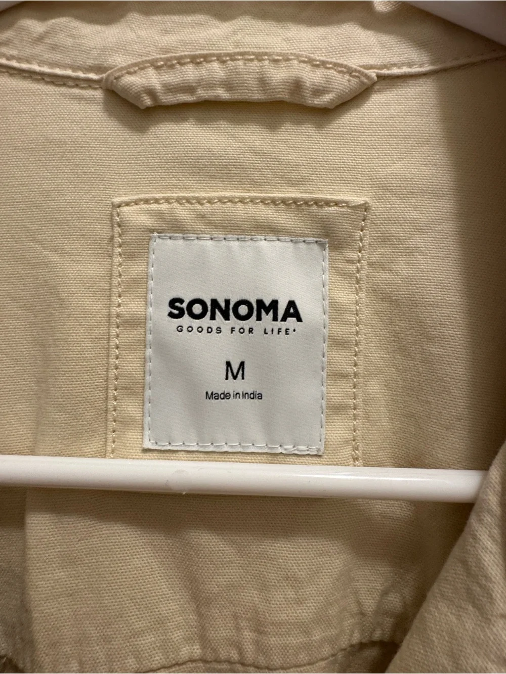 Cream Utility Jacket with Drawstring Waist - Picture 2 of 4